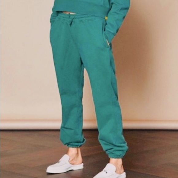 Yellow Label Co Unisex RARE Teal Green Signature Sweatpants Size 2XL - Picture 2 of 10